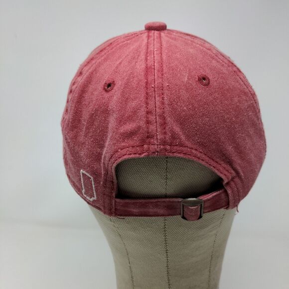 Home Free Men's Slideback Hat Red OSFM Indiana Flag Embroidered Logo - Picture 7 of 11